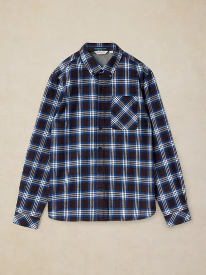 White Stuff Ludlow Check Shirt Brown Multi. Men's Collar shirt with Long Sleeve and a Classic Fit that's Machine Washable. Material: 100% Organic Cotton