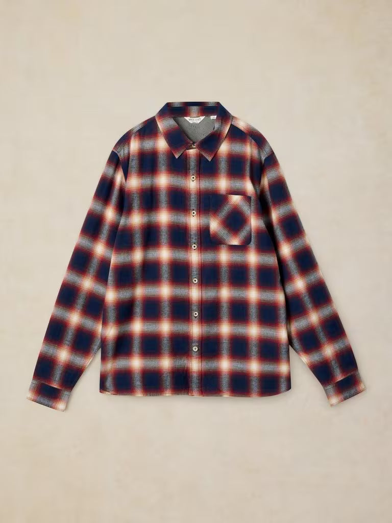 White Stuff Ludlow Check Shirt Navy Multi. Mens shoirt with Collar and Long Sleeve with a Classic Fit that's Machine Washable. Material: 100% Organic Cotton