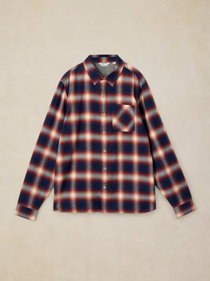 White Stuff Ludlow Check Shirt Navy Multi. Mens shoirt with Collar and Long Sleeve with a Classic Fit that's Machine Washable. Material: 100% Organic Cotton
