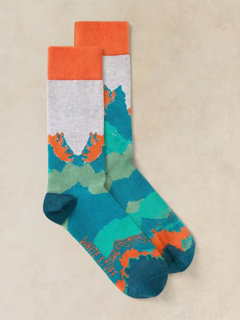 White Stuff Mountain Scenic Ankle Sock Teal