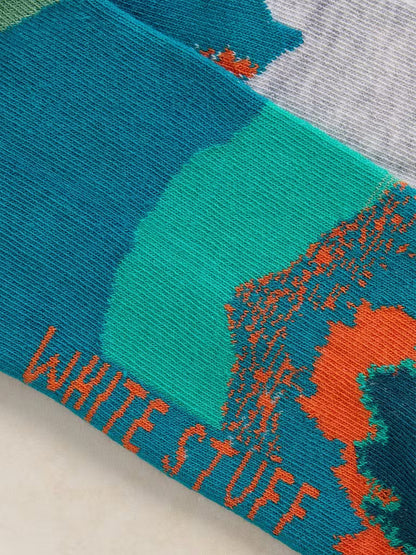 White Stuff Mountain Scenic Ankle Sock Teal