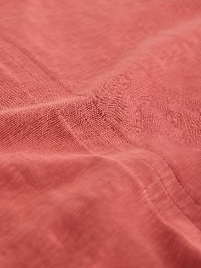 White Stuff Nelly Notch Neck Short Sleeve T-shirt Mid Pink