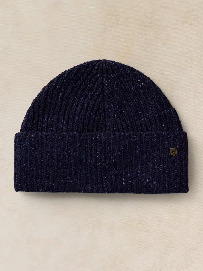 White Stuff Nep Rib Fisherman Beanie Dark Navy