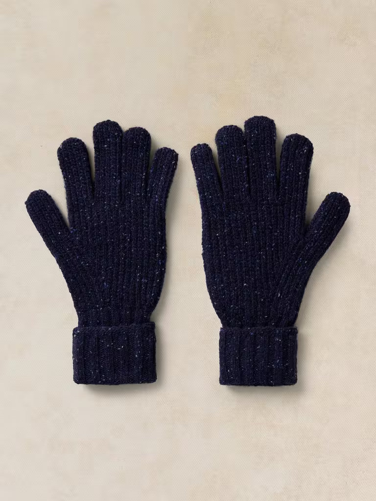 White Stuff Nep Rib Gloves Dark Navy