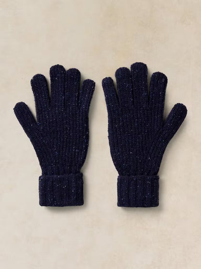 White Stuff Nep Rib Gloves Dark Navy