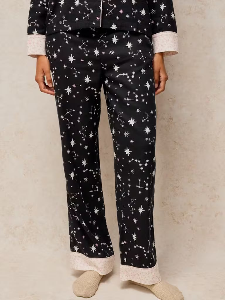 White Stuff Nina PJ Bottom Black Print