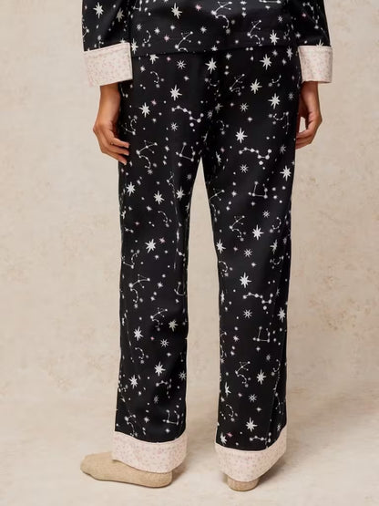 White Stuff Nina PJ Bottom Black Print