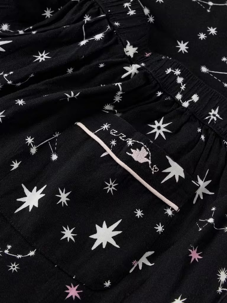 White Stuff Nina PJ Bottom Black Print