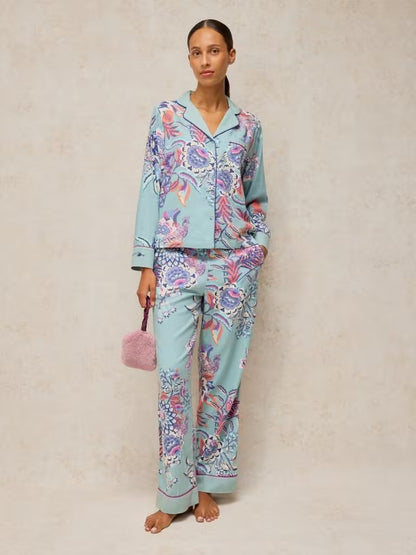 White Stuff Nina PJ Bottom Blue Print