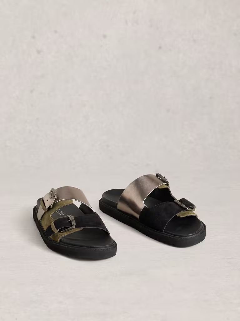 White Stuff Patty Footbed Black
