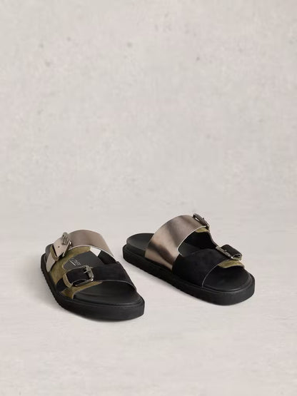 White Stuff Patty Footbed Black