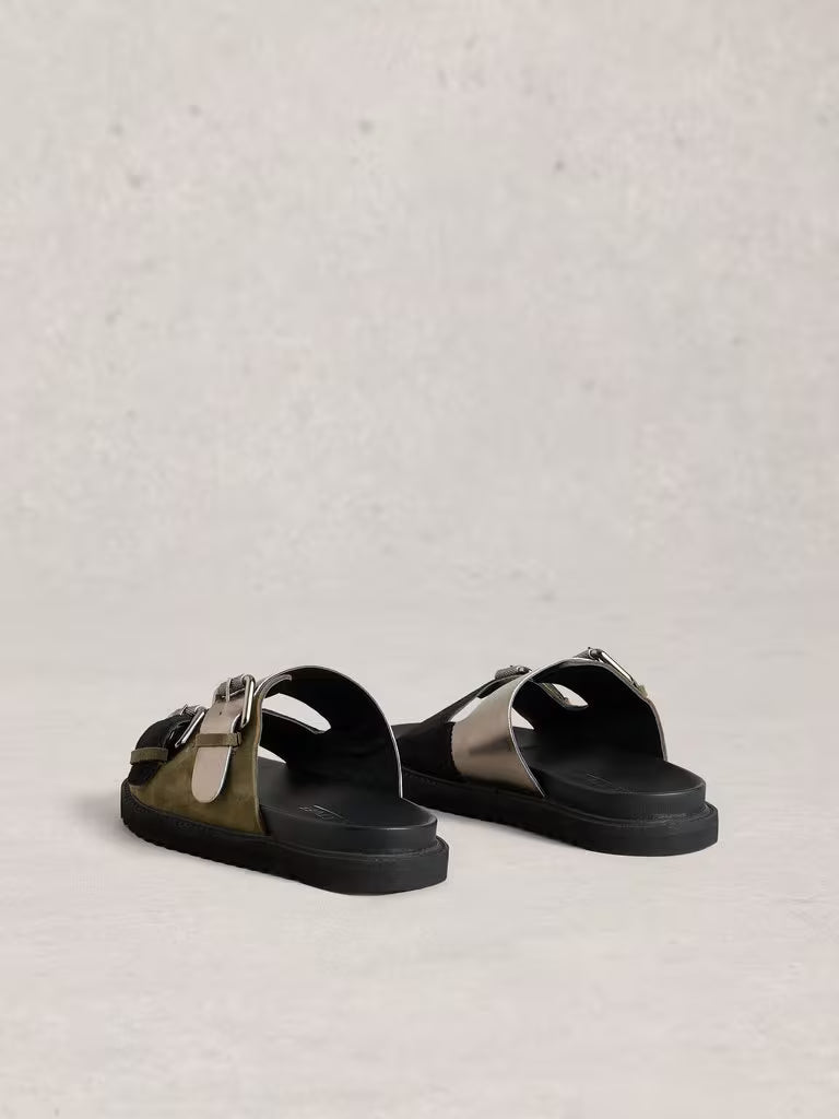 White Stuff Patty Footbed Black