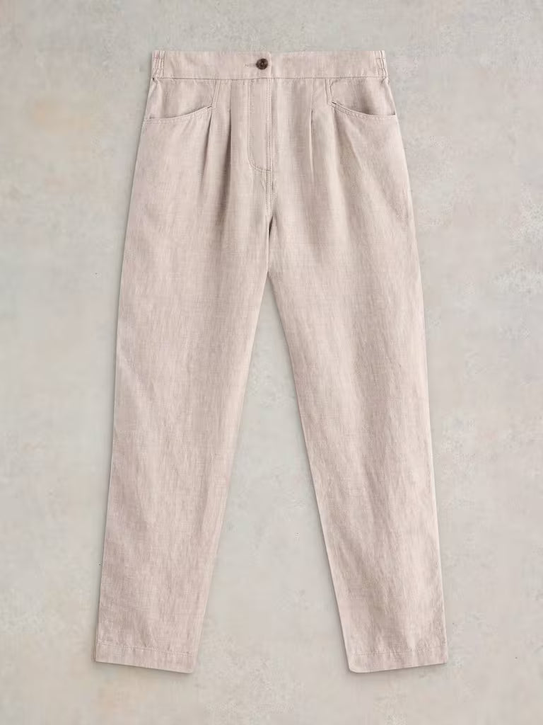 White Stuff Rowena Linen Trousers Light Natural