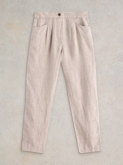 White Stuff Rowena Linen Trousers Light Natural