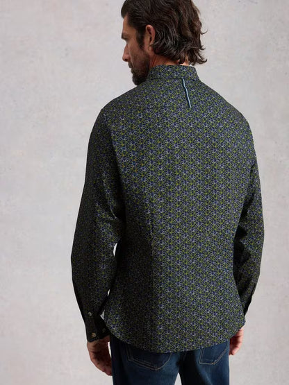 White Stuff Salcombe Bike Print Shirt Navy