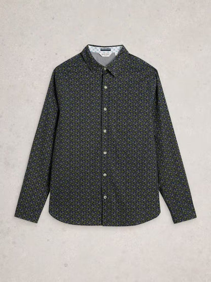 White Stuff Salcombe Bike Print Shirt Navy