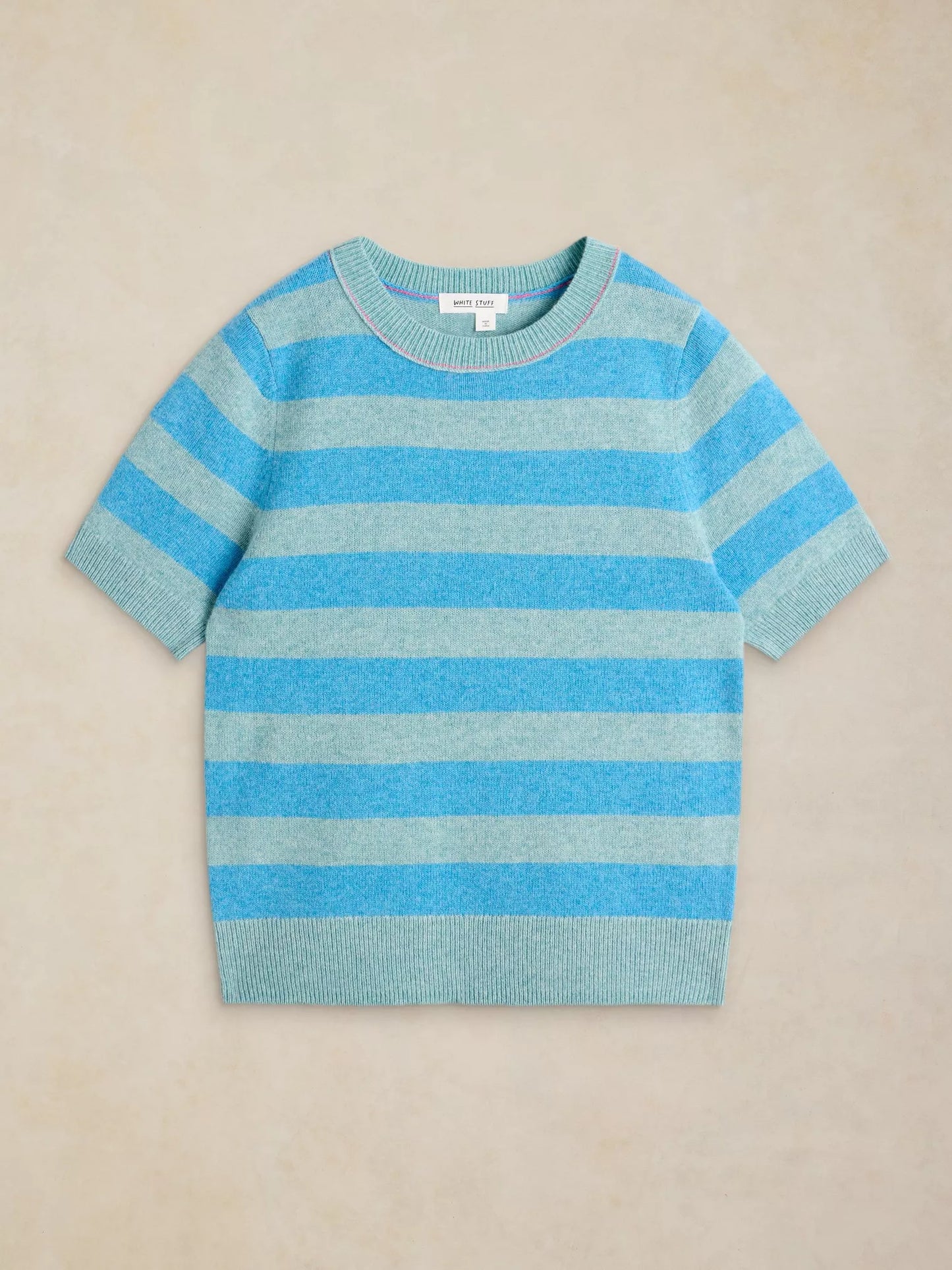 White Stuff Sansa Striped Knitted Tee Blue