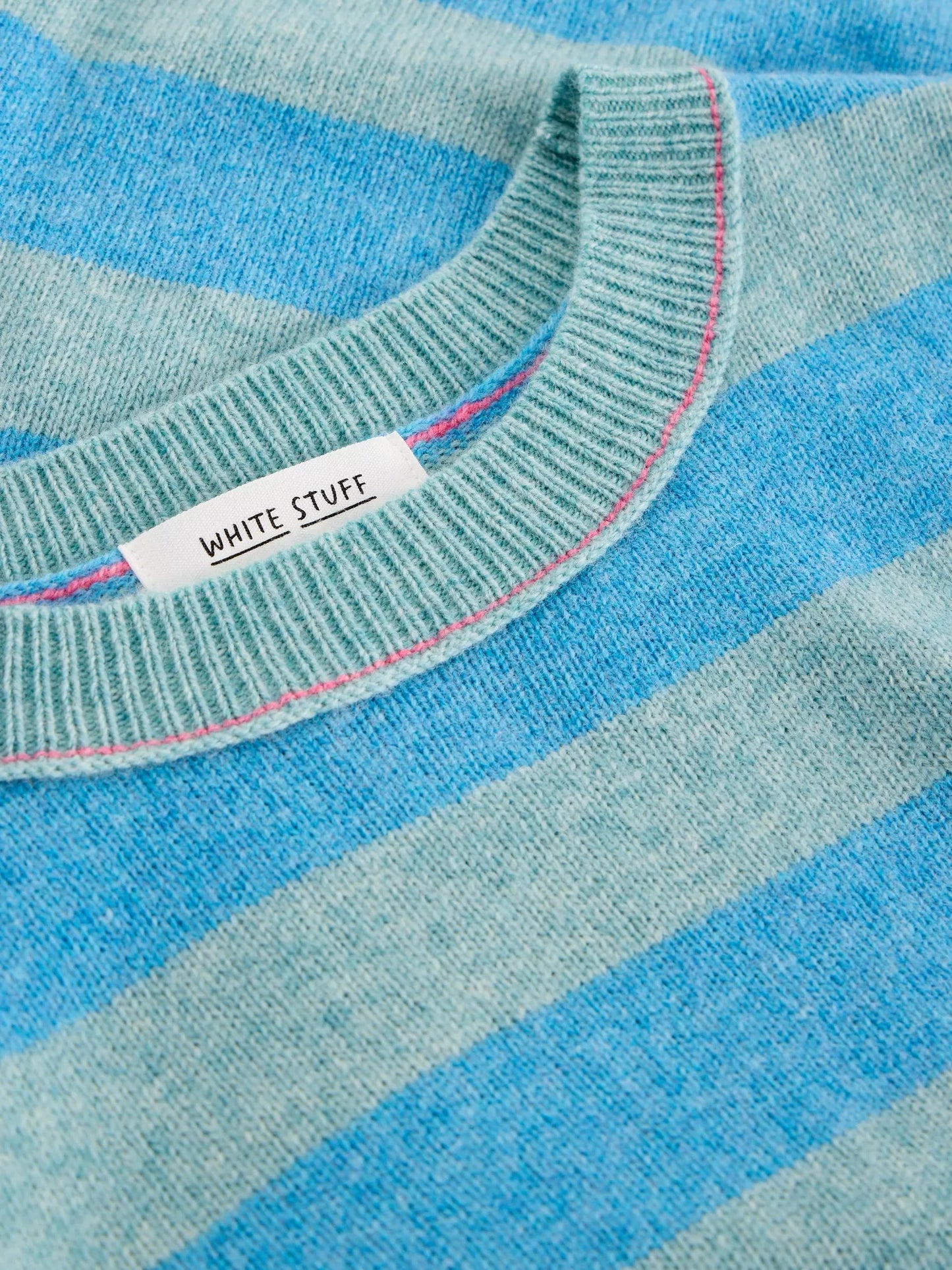 White Stuff Sansa Striped Knitted Tee Blue
