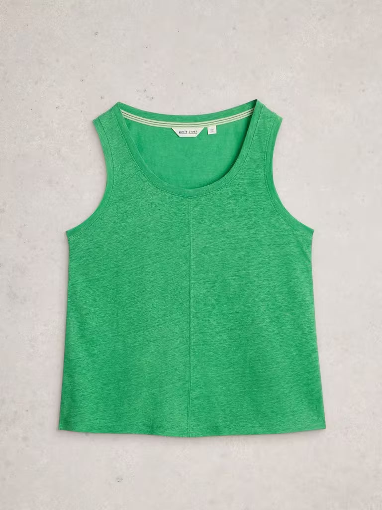 White Stuff Scarlette Linen Vest Bright Green
