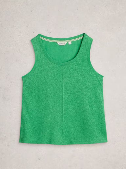 White Stuff Scarlette Linen Vest Bright Green