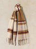 White Stuff Shelley Brushed Check Scarf Natural Multi