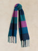 White Stuff Shelley Brushed Check Scarf Navy Multi