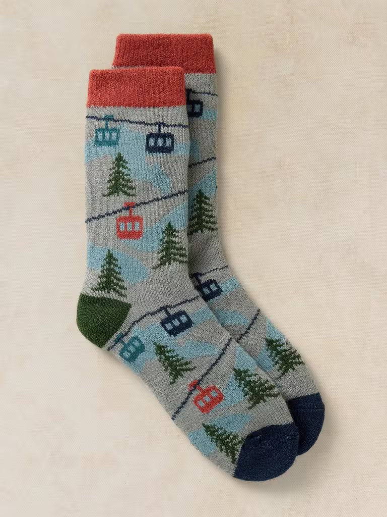 White Stuff Ski Lift Cabin Socks Grey