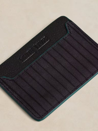 White Stuff Stanny Leather Card Holder Pure Black