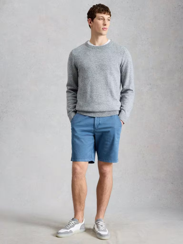 White Stuff Sutton Chino Short Organic Indigo Blue