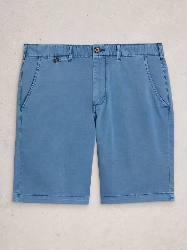 White Stuff Sutton Chino Short Organic Indigo Blue