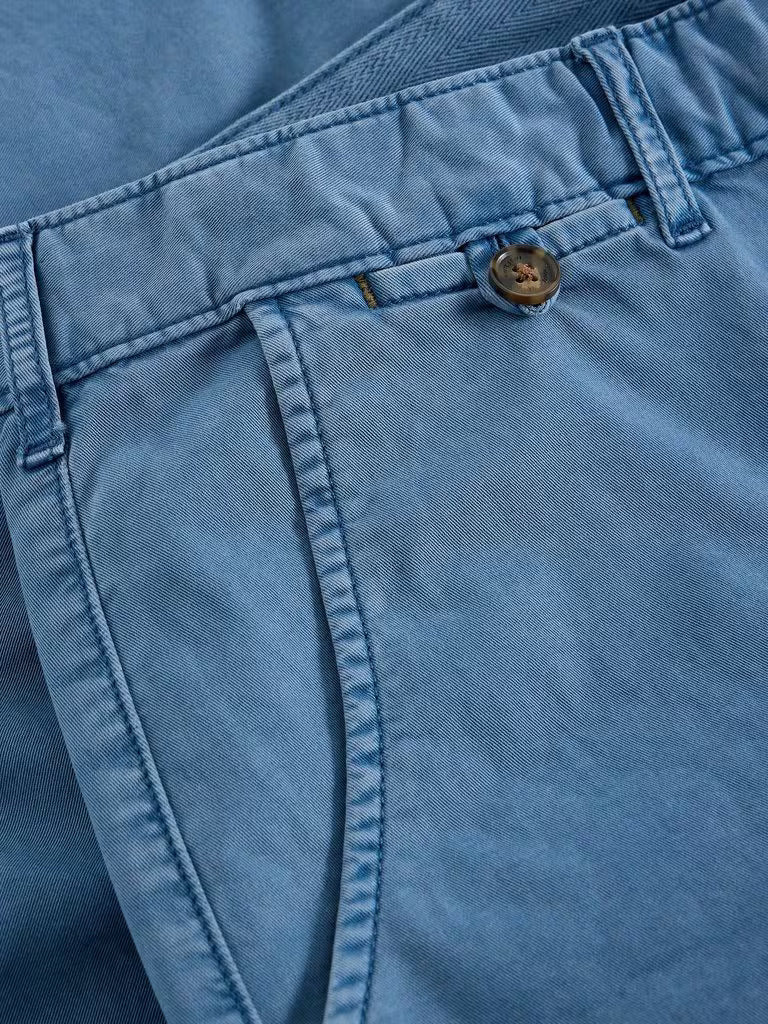 White Stuff Sutton Chino Short Organic Indigo Blue