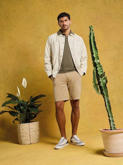 White Stuff Sutton Organic Chino Shorts Light Natural
