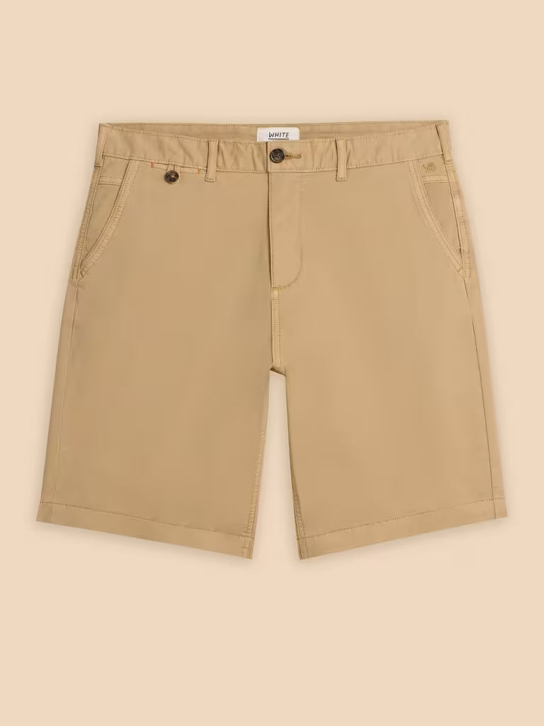 White Stuff Sutton Organic Chino Shorts Light Natural
