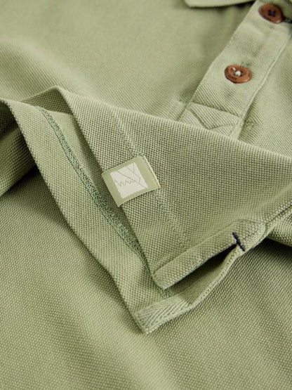White Stuff Utility Short Sleeve Polo Light Green