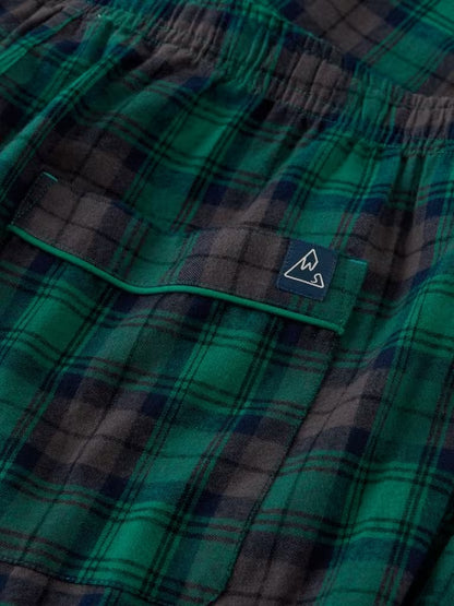 White Stuff Wells Check PJ Bottom Green Multi