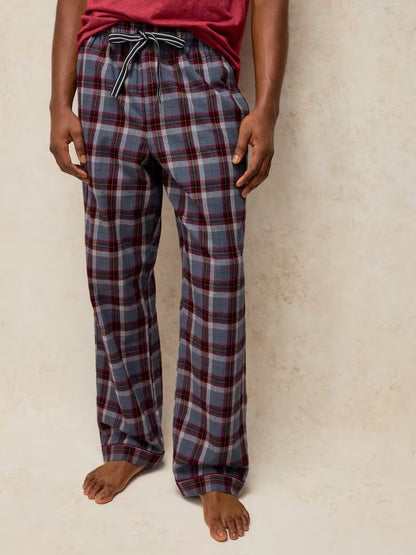 White Stuff Wells Check PJ Bottom Plum Multi