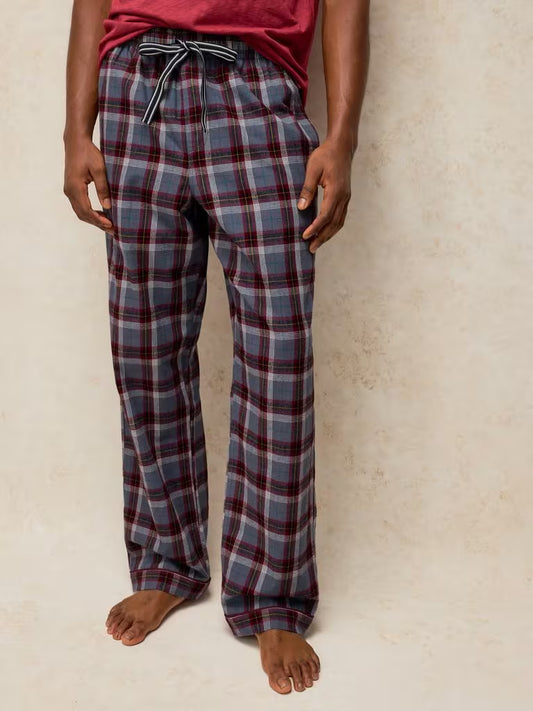 White Stuff Wells Check PJ Bottom Plum Multi