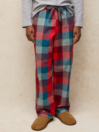 White Stuff Wells Check PJ Bottom Red Multi