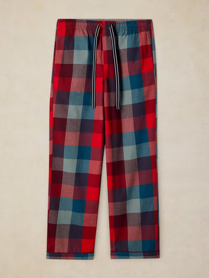 White Stuff Wells Check PJ Bottom Red Multi