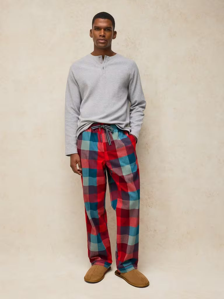 White Stuff Wells Check PJ Bottom Red Multi