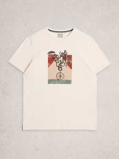 White Stuff Abersoch Graphic Monkey White
