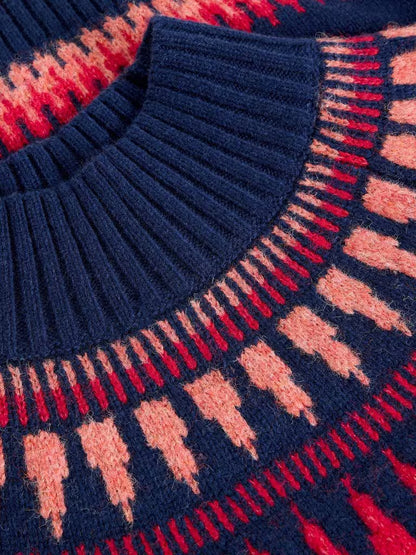 White Stuff Fiona Fairisle Jumper Navy