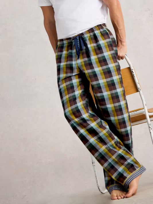 White Stuff Flannel Moorland PJ Trousers Green