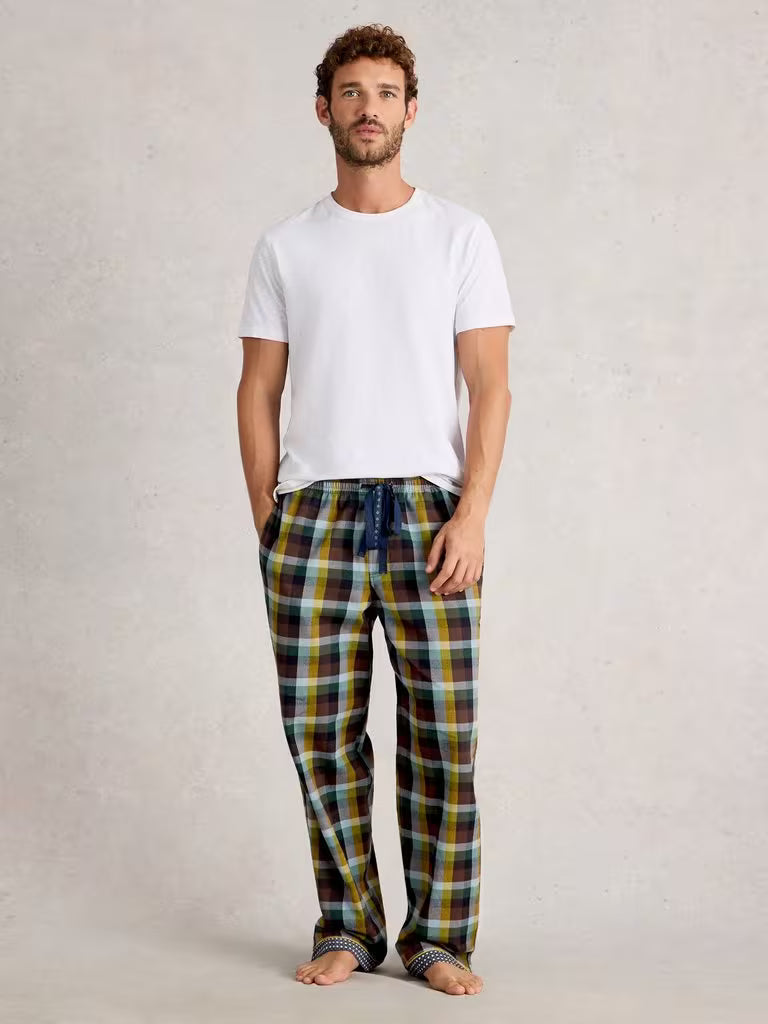 White Stuff Flannel Moorland PJ Trousers Green