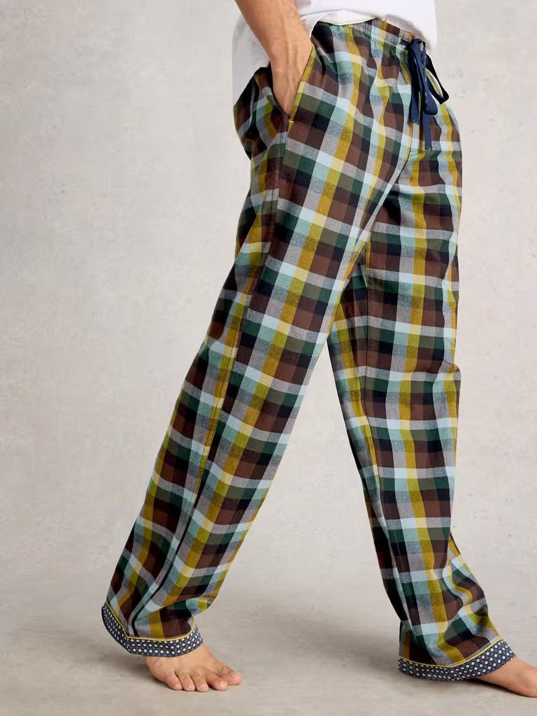 White Stuff Flannel Moorland PJ Trousers Green