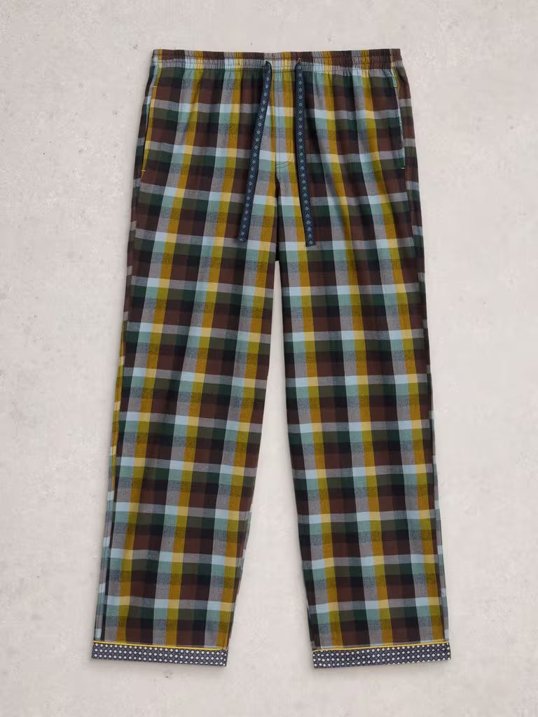 White Stuff Flannel Moorland PJ Trousers Green