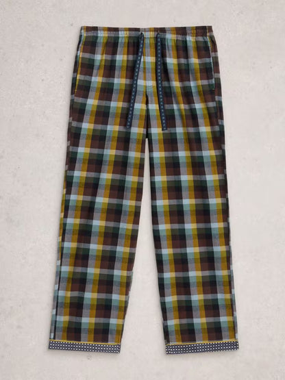 White Stuff Flannel Moorland PJ Trousers Green