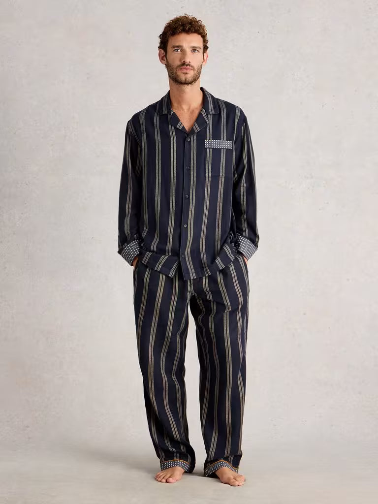 White Stuff Flannel Moorland PJ Trousers Navy