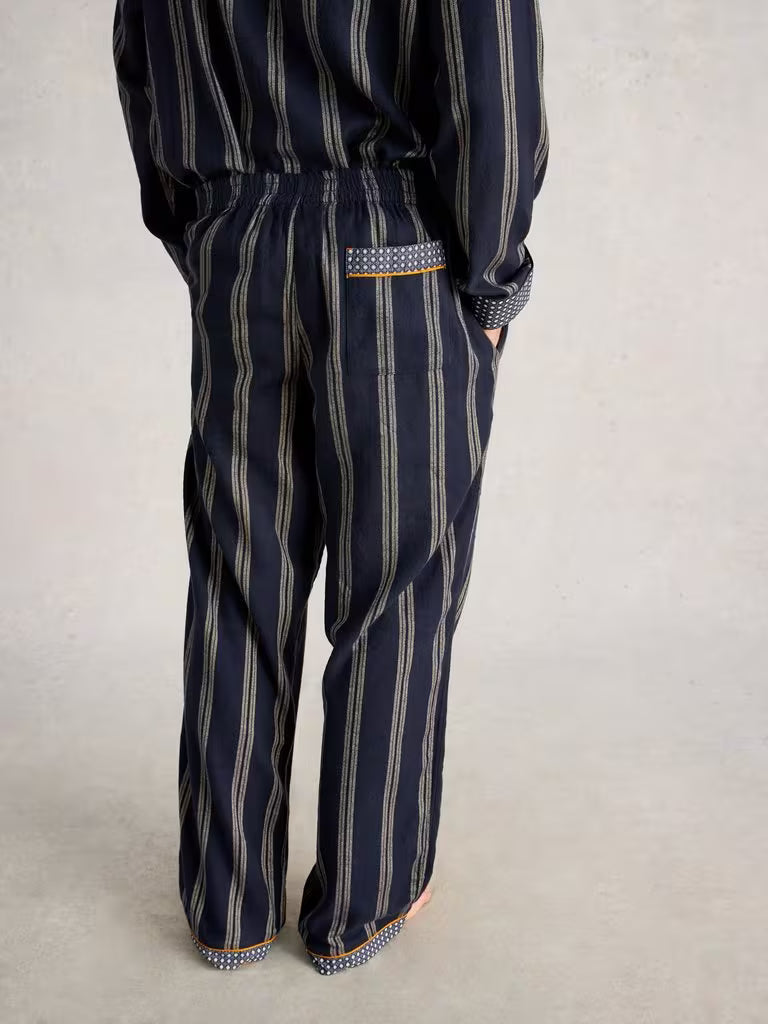 White Stuff Flannel Moorland PJ Trousers Navy