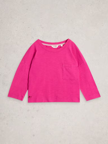 White Stuff Mia Boxy Tee Bright Pink